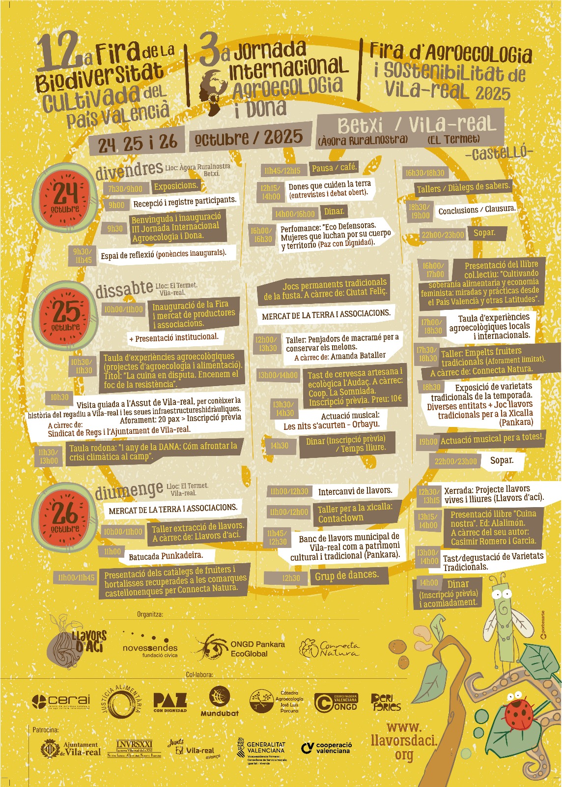 Cartel programa Fira de la Biodiversitat Cultivada Programa de la Fira de Biodiversitat Cultivada del 24 al 26 de octubre de 2025
